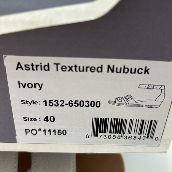 Astrid by Dansko size 40 us9 ivory new in box comfort sandals - Picture 7 of 8
